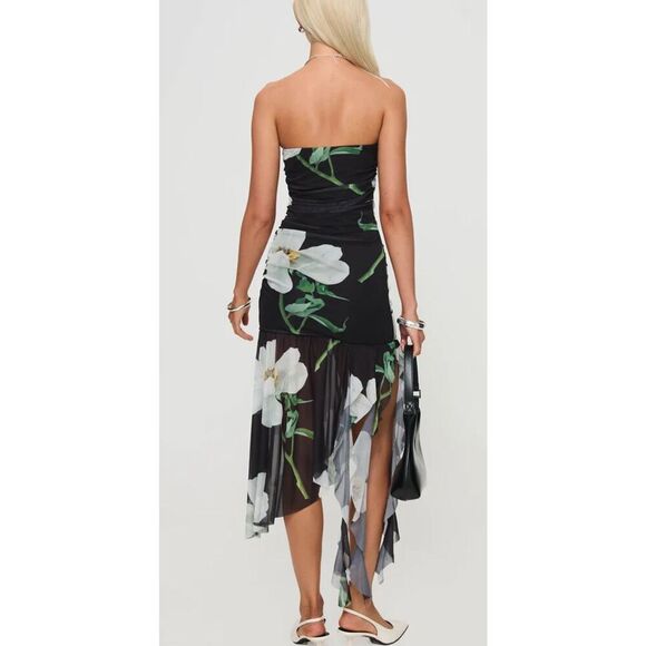 Princess Polly NEKTARIA STRAPLESS MIDI DRESS MULTI Floral Nwot Size 12 - Picture 9 of 9